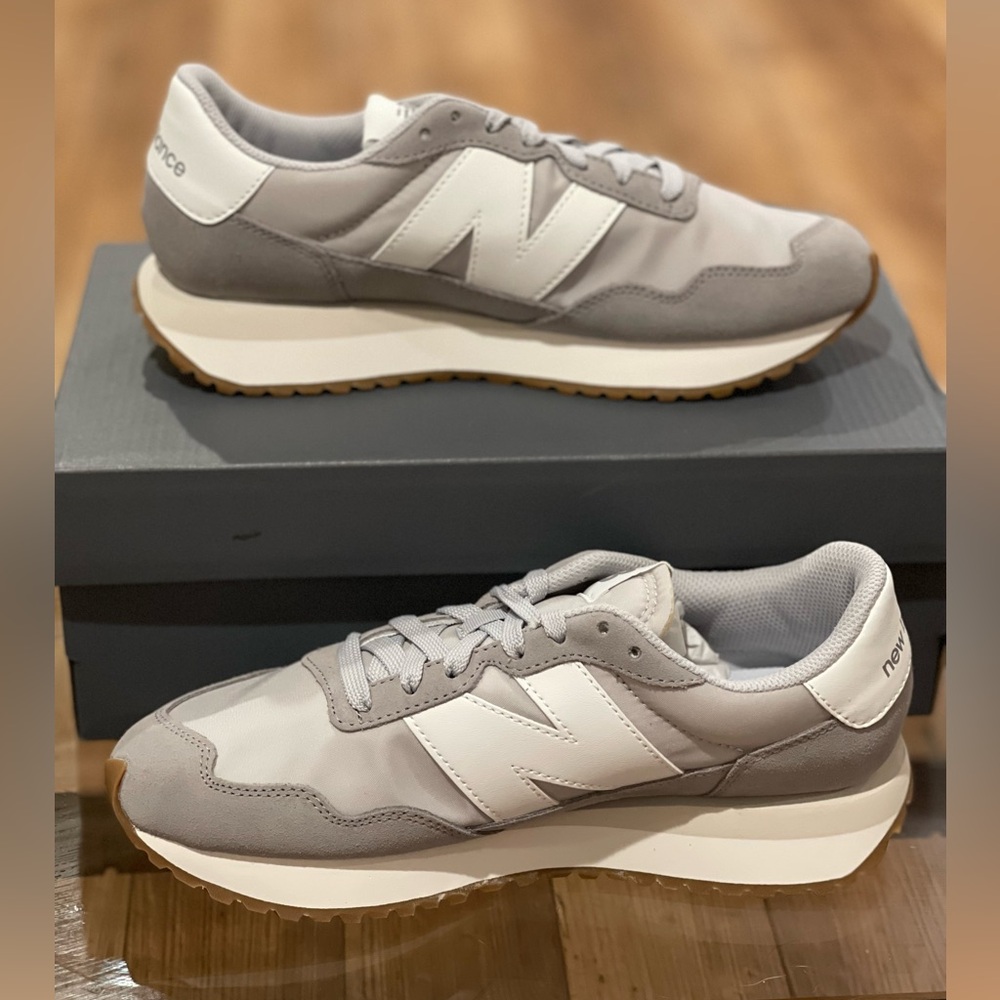New Balance Women’s 237 Gray and White Sneakers